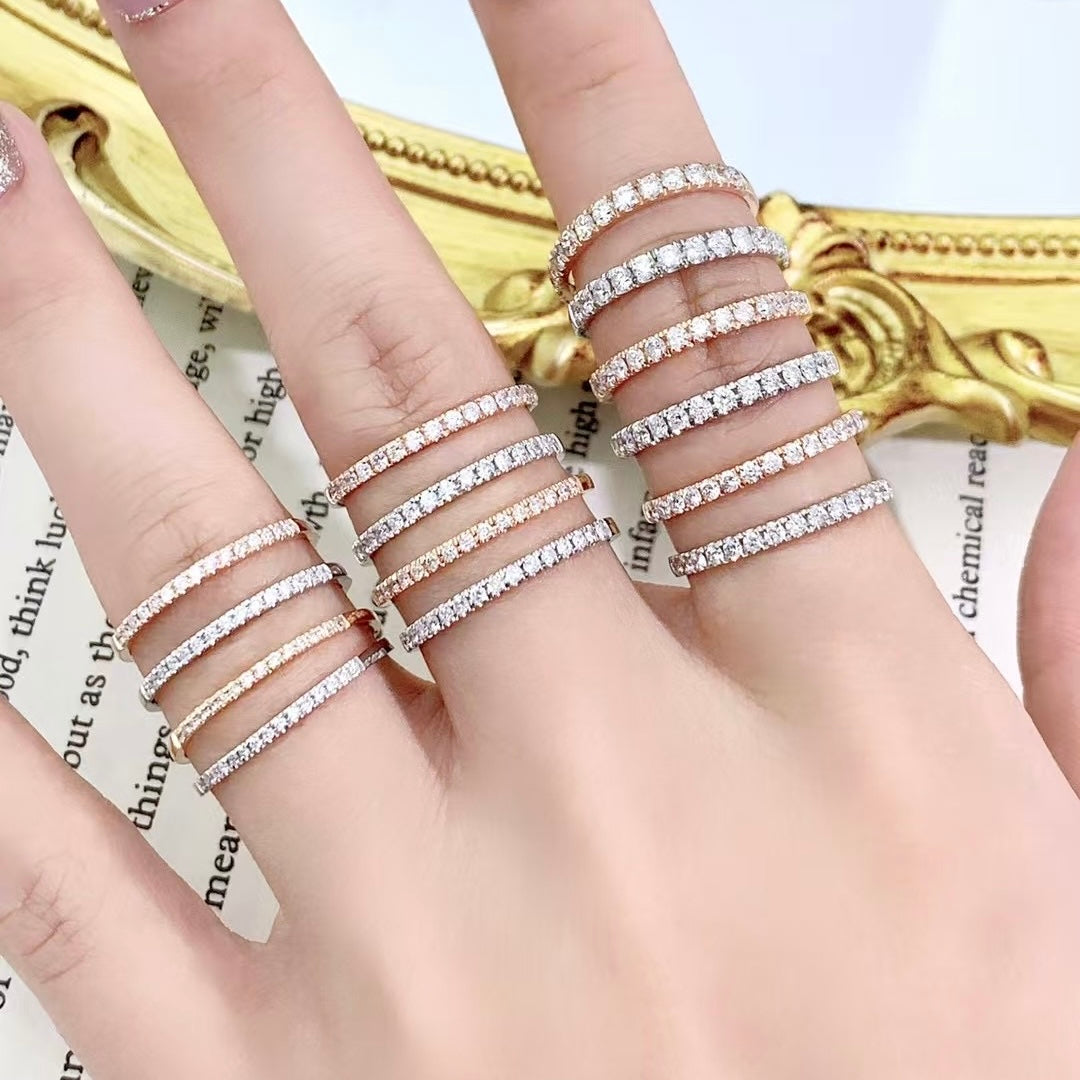 《GLITZY皇牌》天然鑽石線戒 Eternity Ring