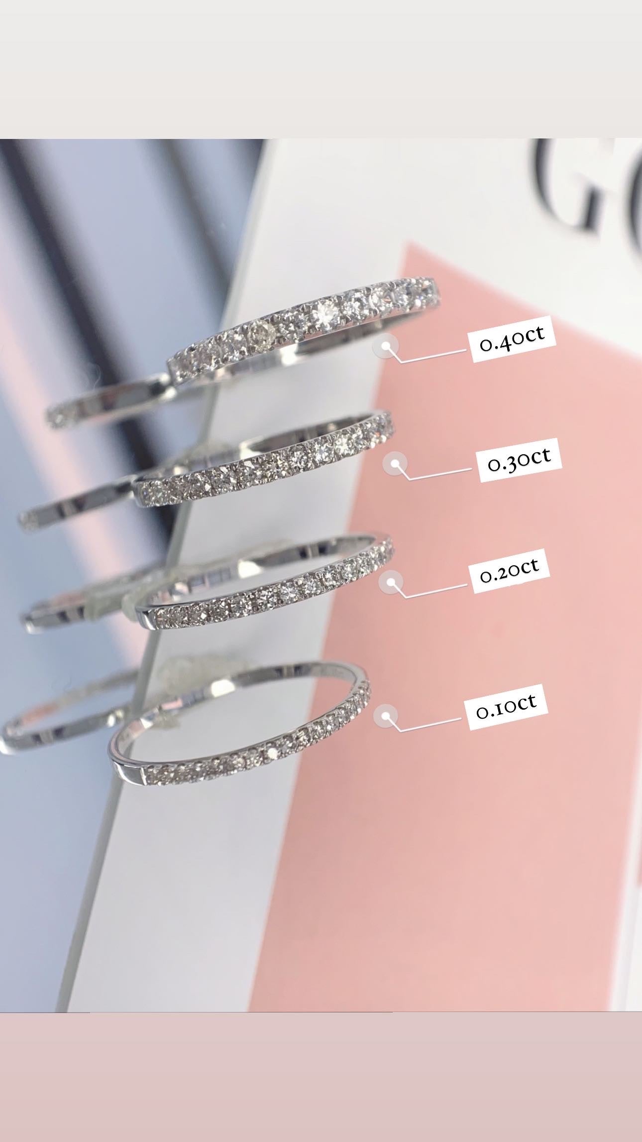 《GLITZY皇牌》天然鑽石線戒 Eternity Ring