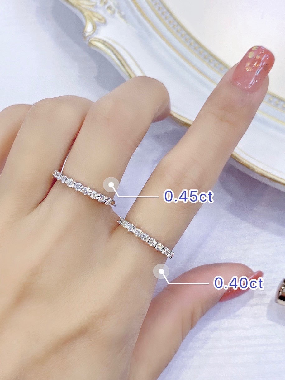 18K天然鑽石排戒