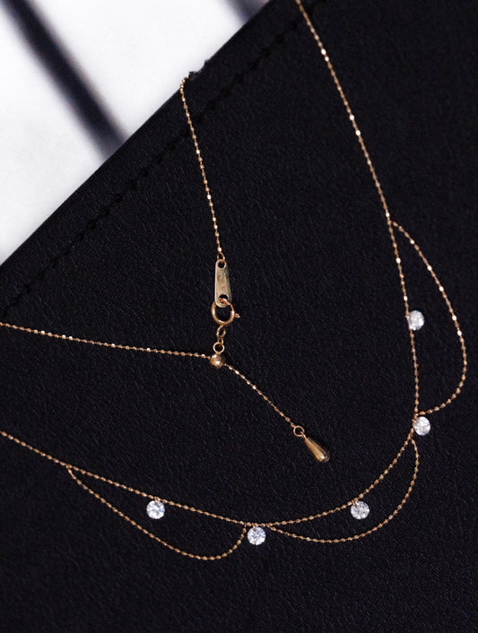 18K Lab grown Diamond Lace Necklace